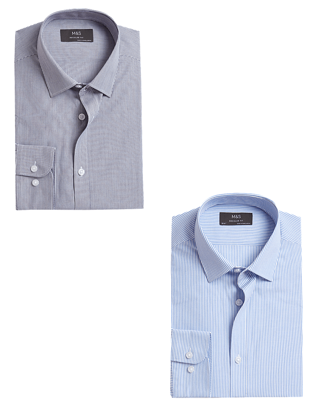 2pk Regular Fit Striped Long Sleeve Shirts