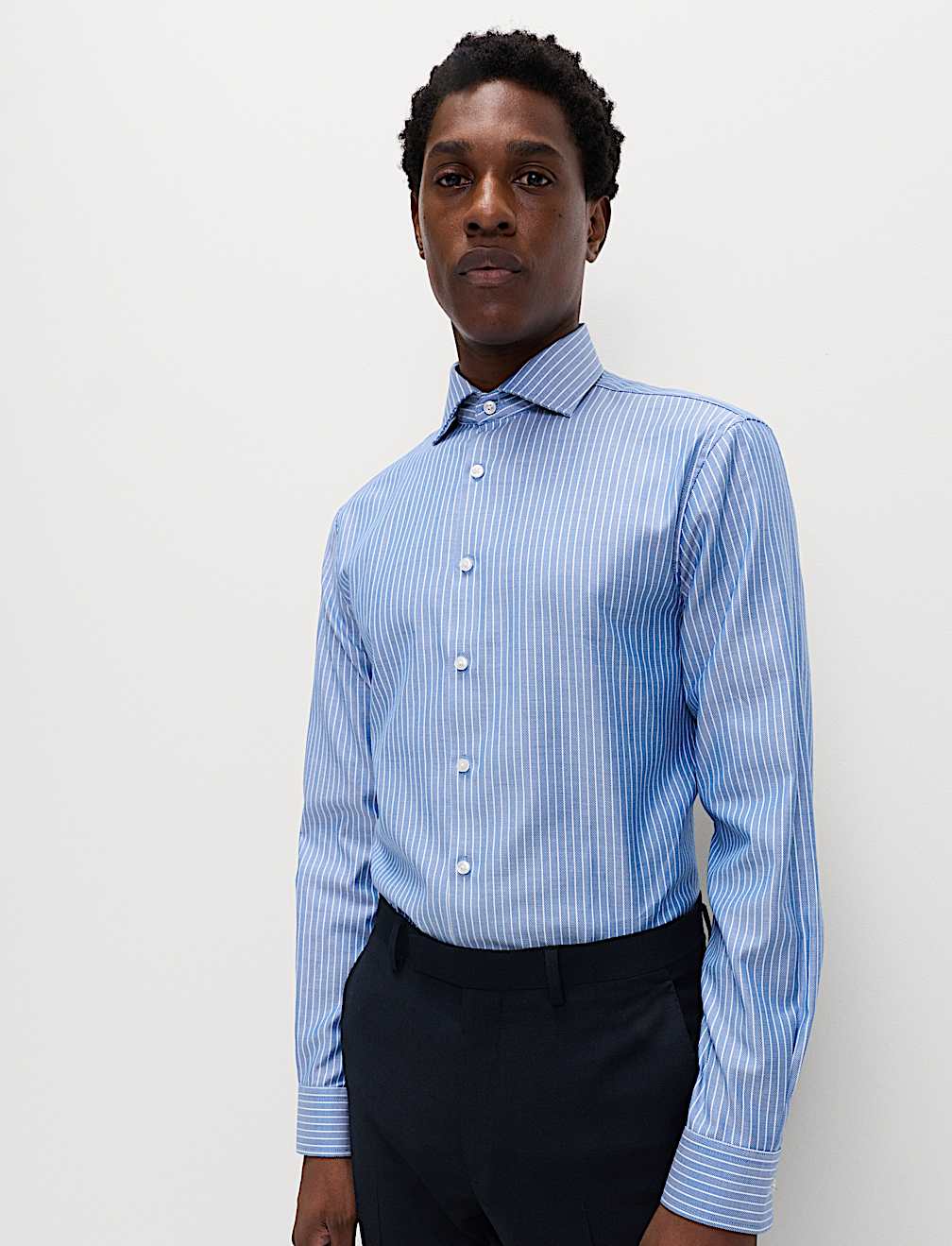 Slim Fit Pure Cotton Striped Shirt