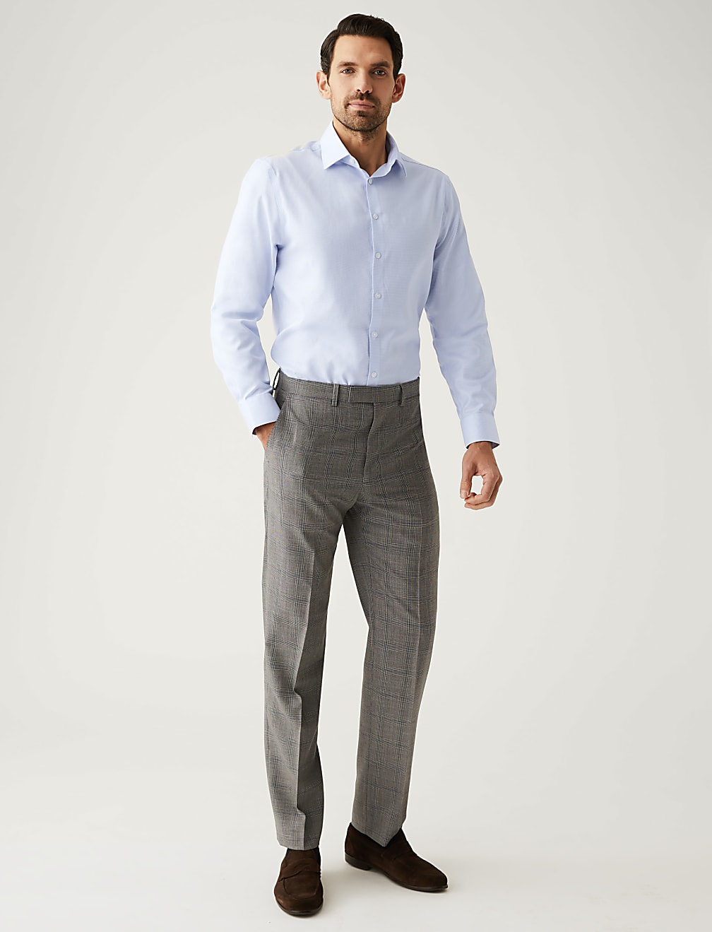 Regular Fit Pure Cotton Textured Shirt