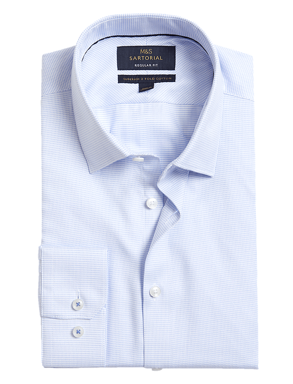 Regular Fit Pure Cotton Textured Shirt