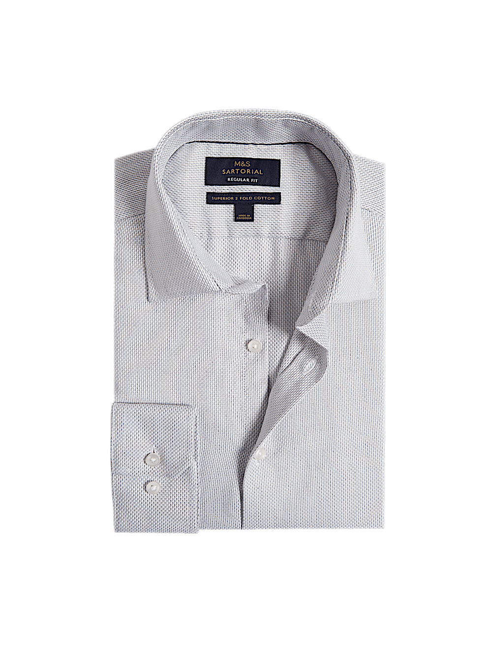 Regular Fit Luxury Pure Cotton Textured Shirt