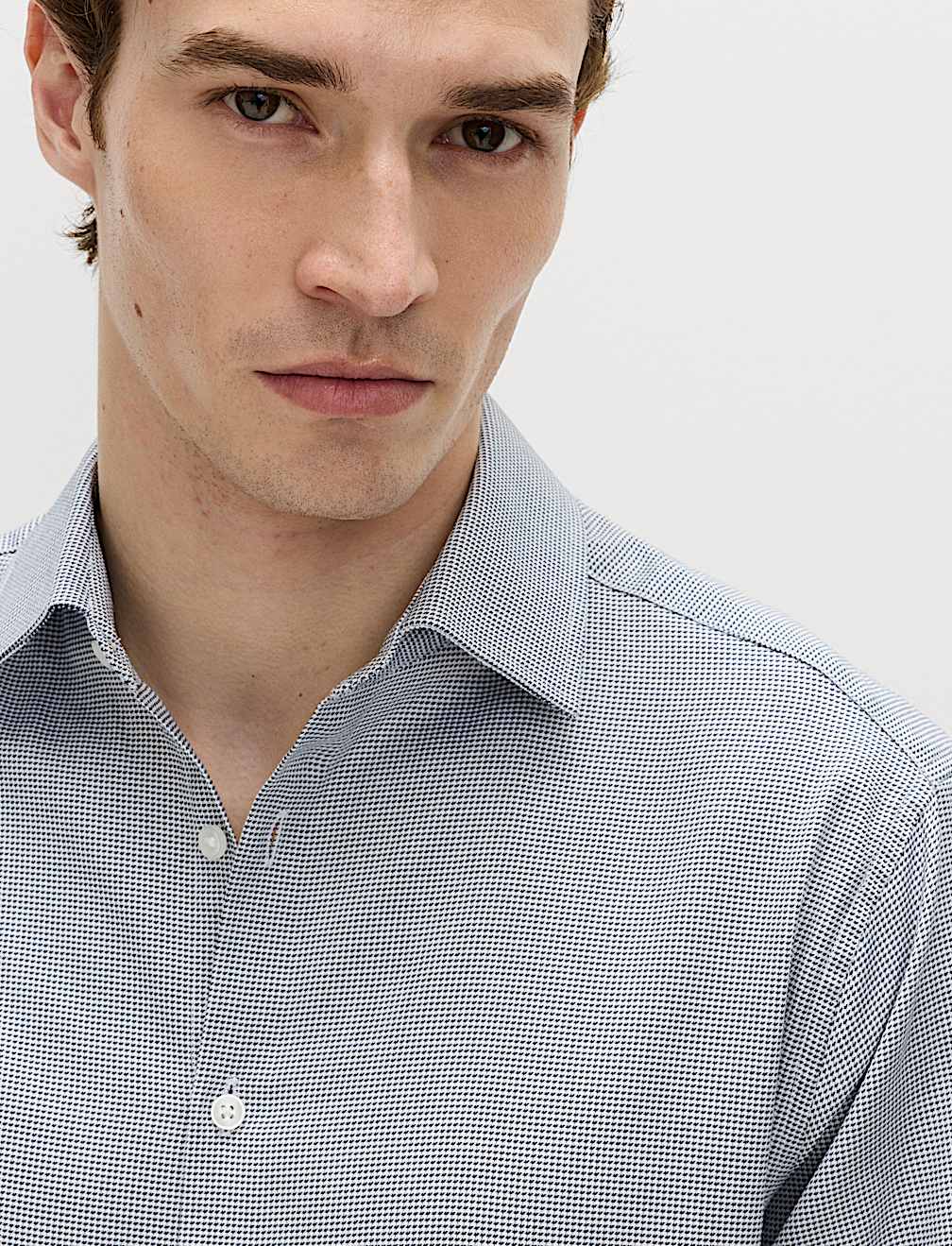 Regular Fit Pure Cotton Textured Luxury Shirt