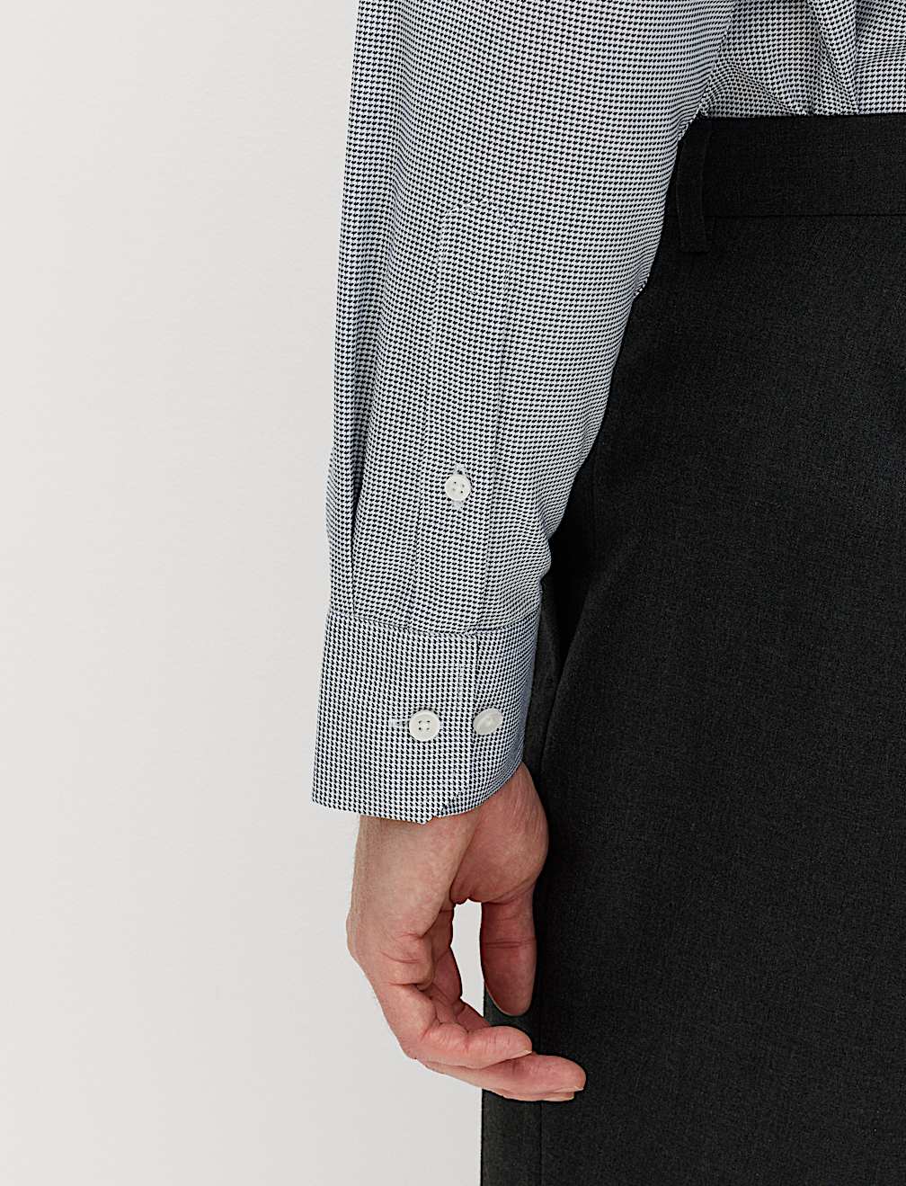 Regular Fit Pure Cotton Textured Luxury Shirt