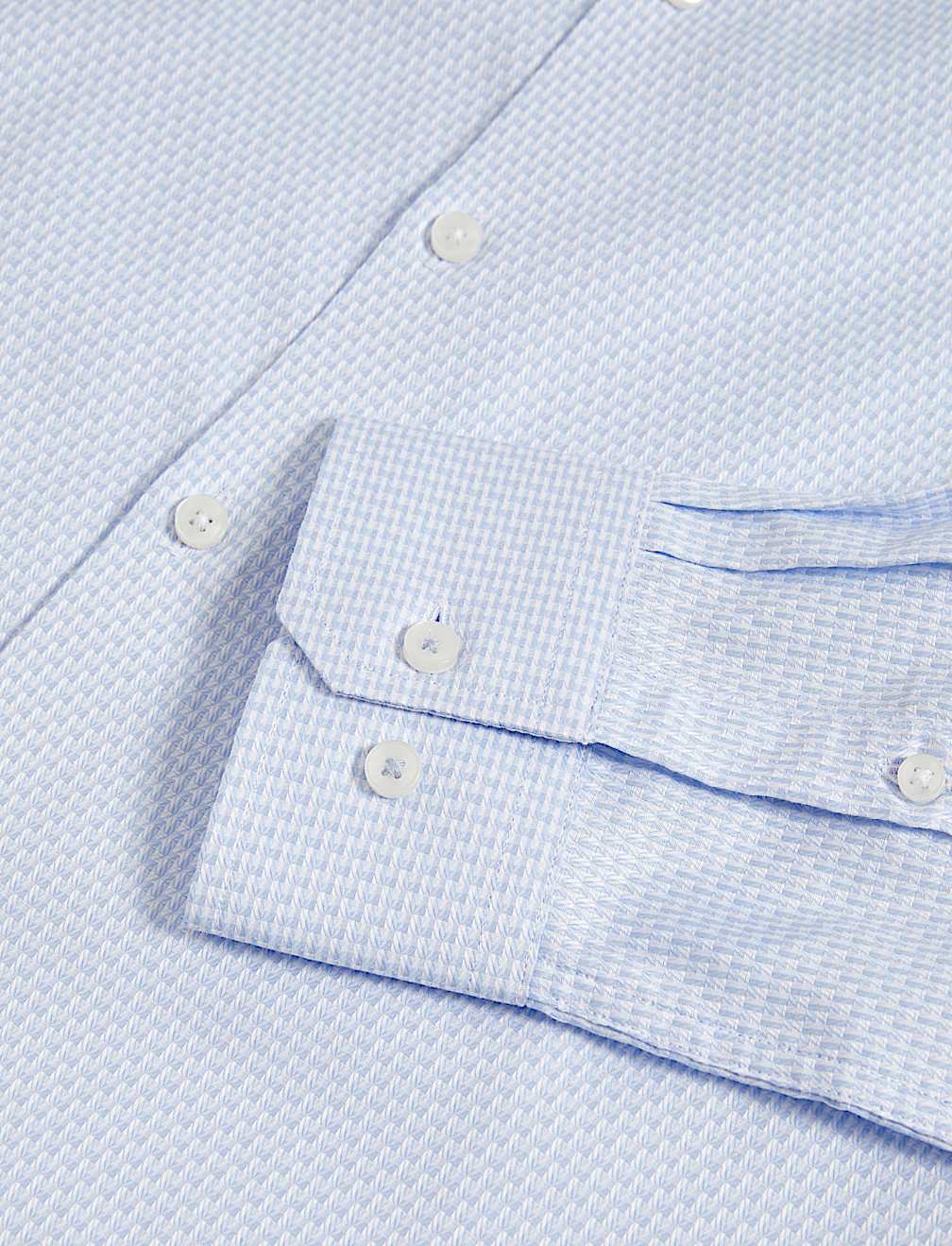 Slim Fit Luxury Pure Cotton Textured Shirt