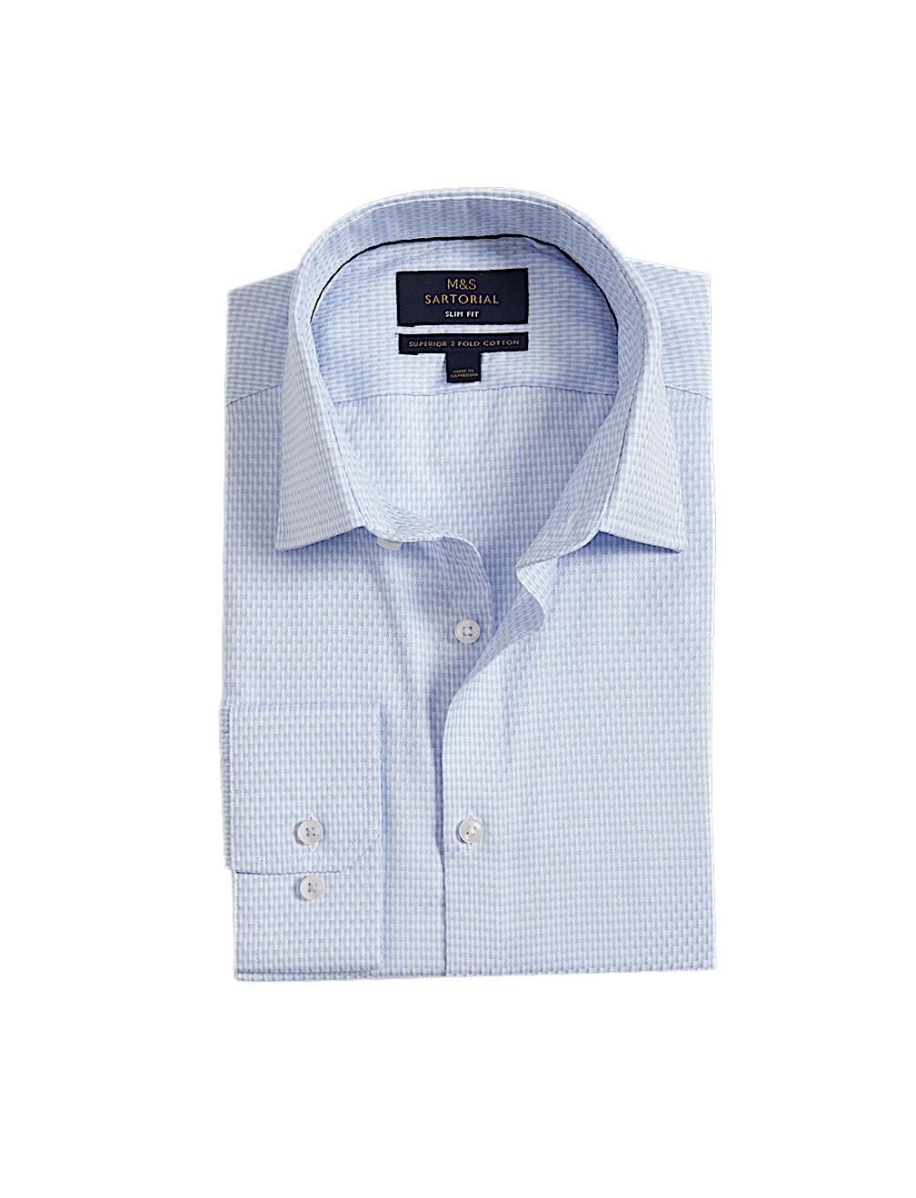 Slim Fit Luxury Pure Cotton Textured Shirt