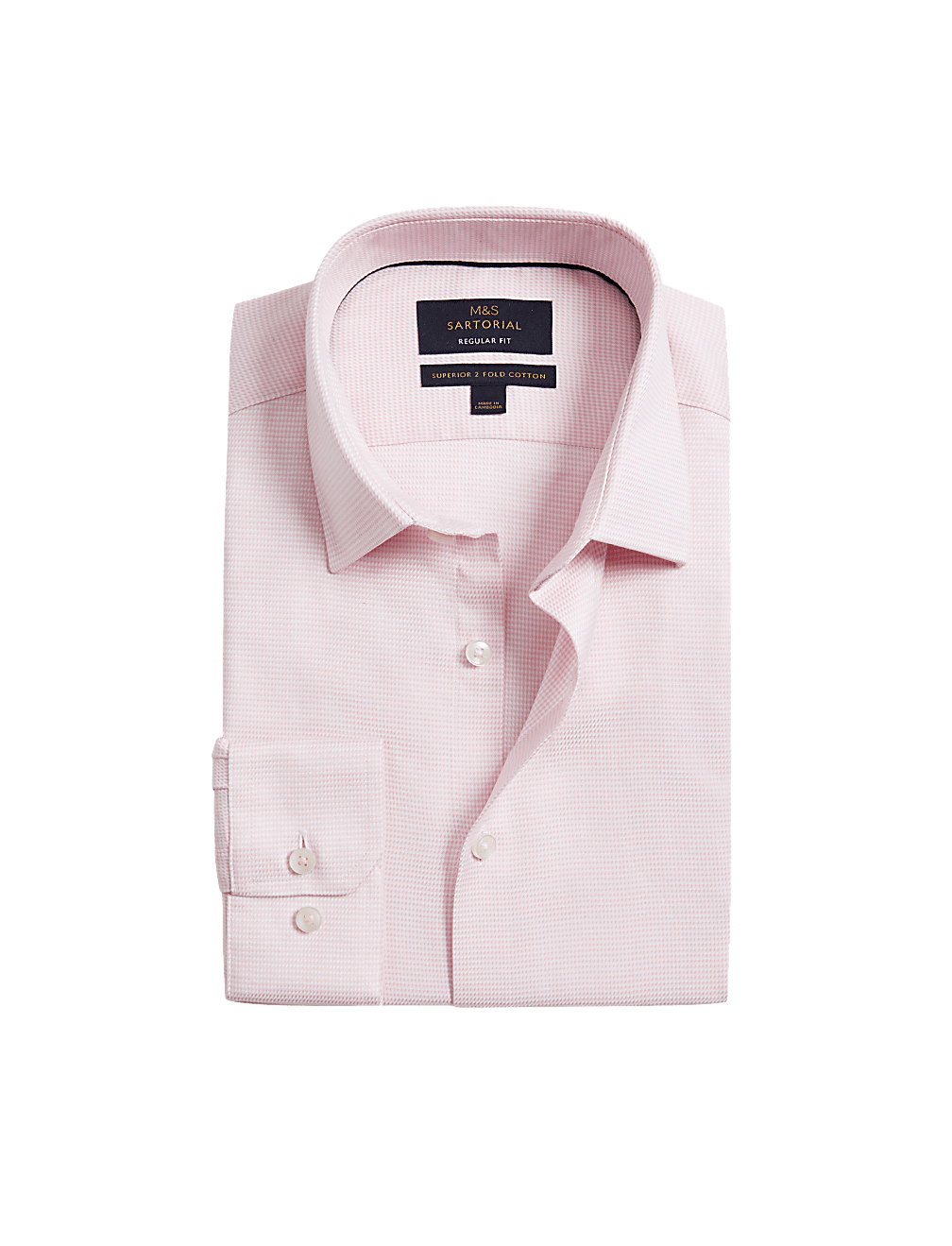 Regular Fit Luxury Pure Cotton Textured Shirt