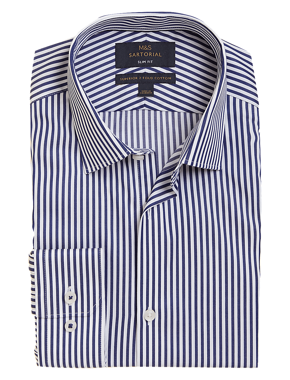 Slim Fit Pure Cotton Striped Shirt