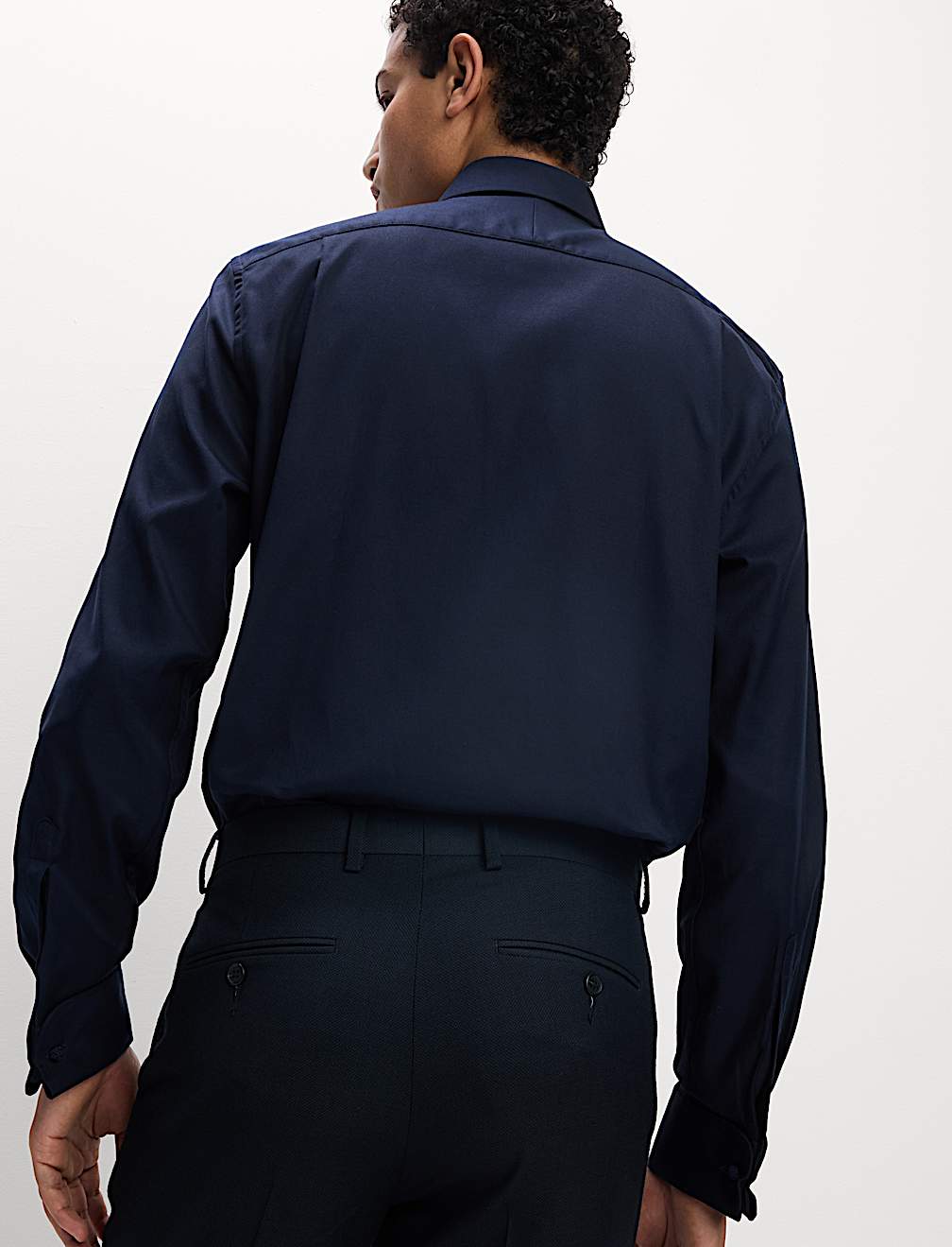 Regular Fit Luxury Cotton Double Cuff Twill Shirt