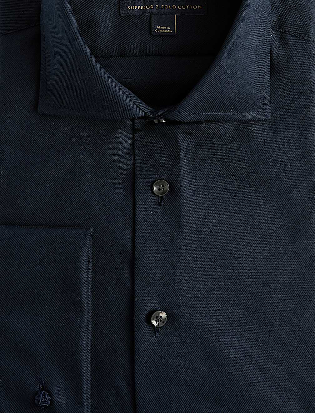 Regular Fit Luxury Cotton Double Cuff Twill Shirt