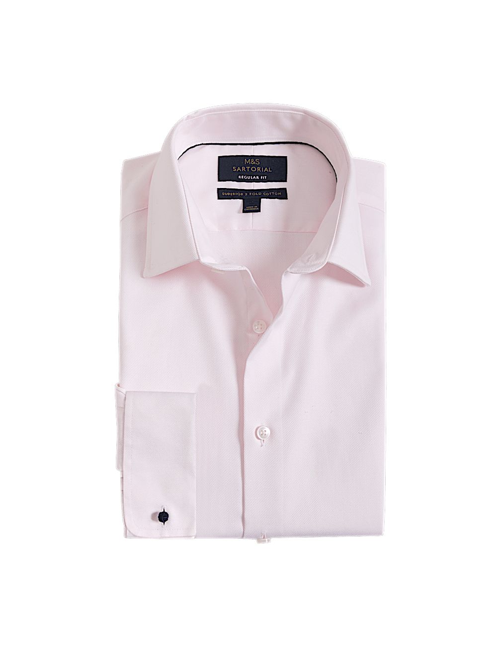 Regular Fit Luxury Cotton Double Cuff Twill Shirt