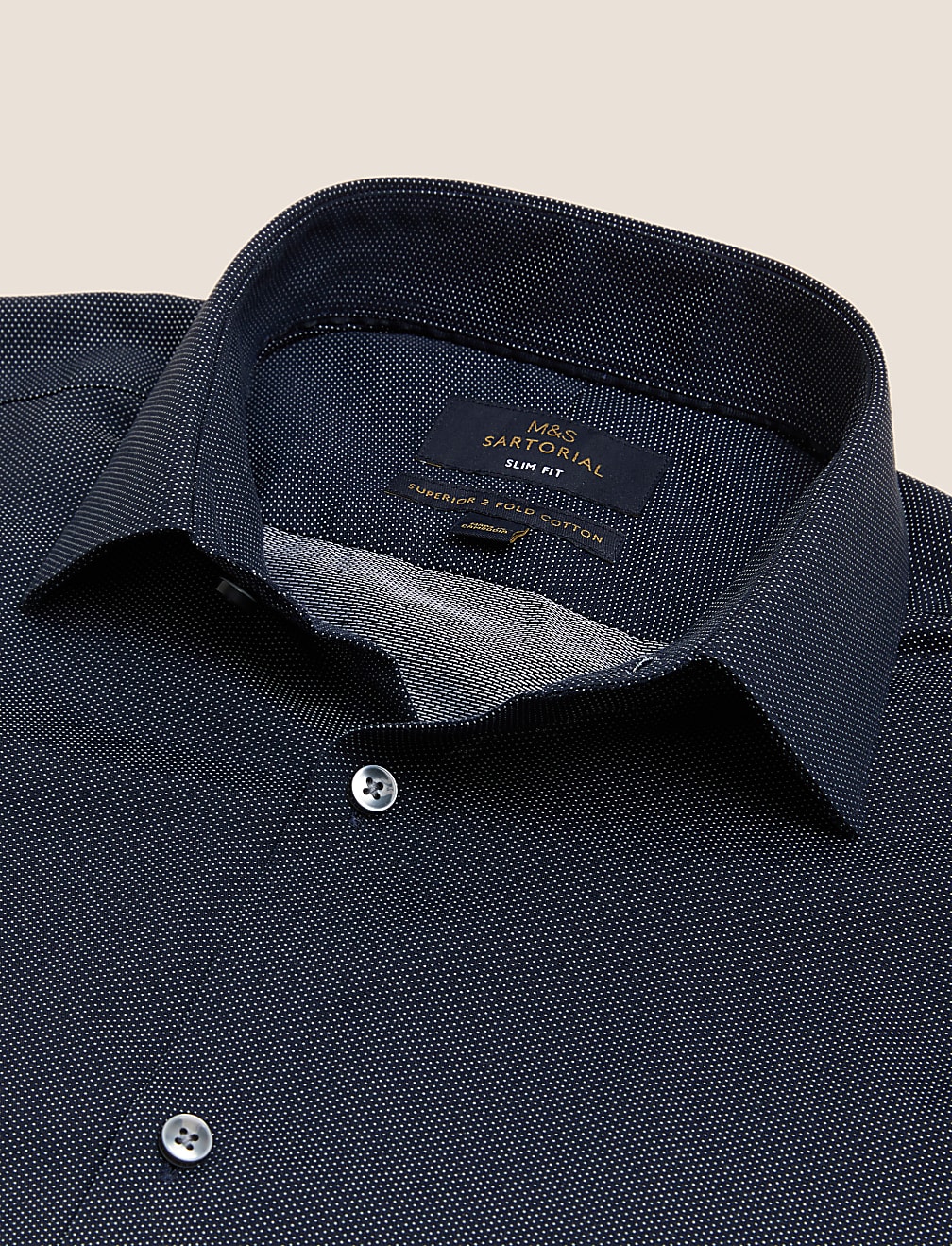 Slim Fit Pure Cotton Pin Dot Shirt