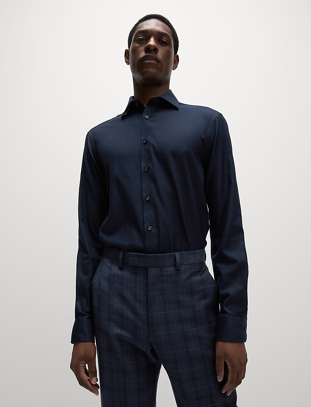 Slim Fit Luxury Cotton Twill Shirt