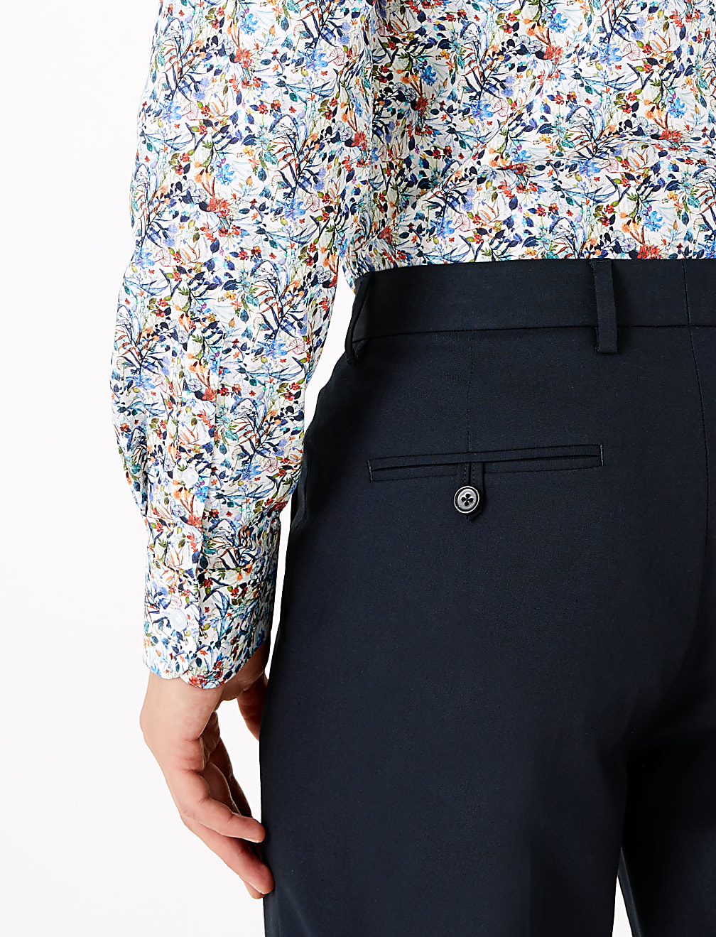 Tailored Fit Pure Cotton Printed Shirt