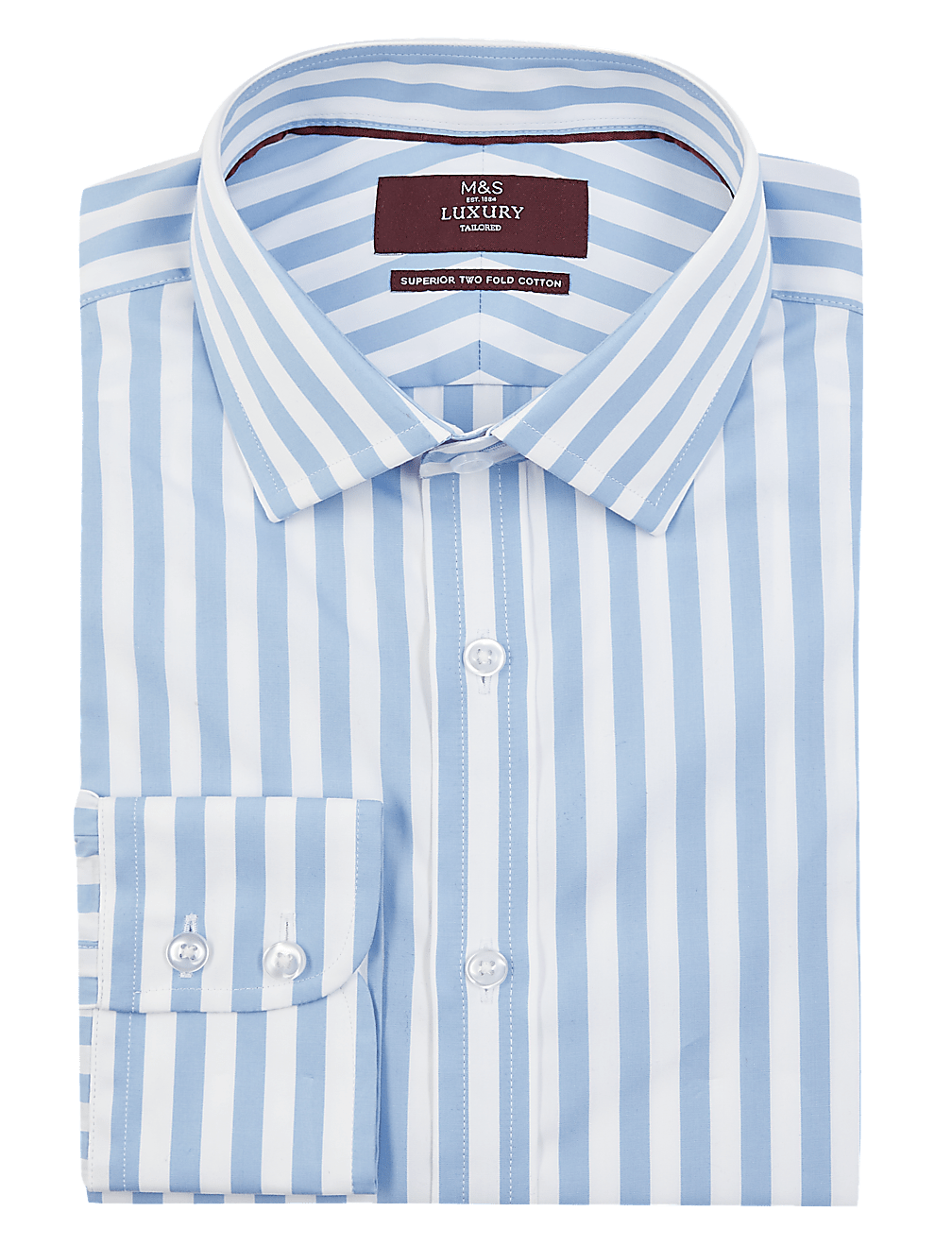 Pure Cotton Stripe Tailored Shirt