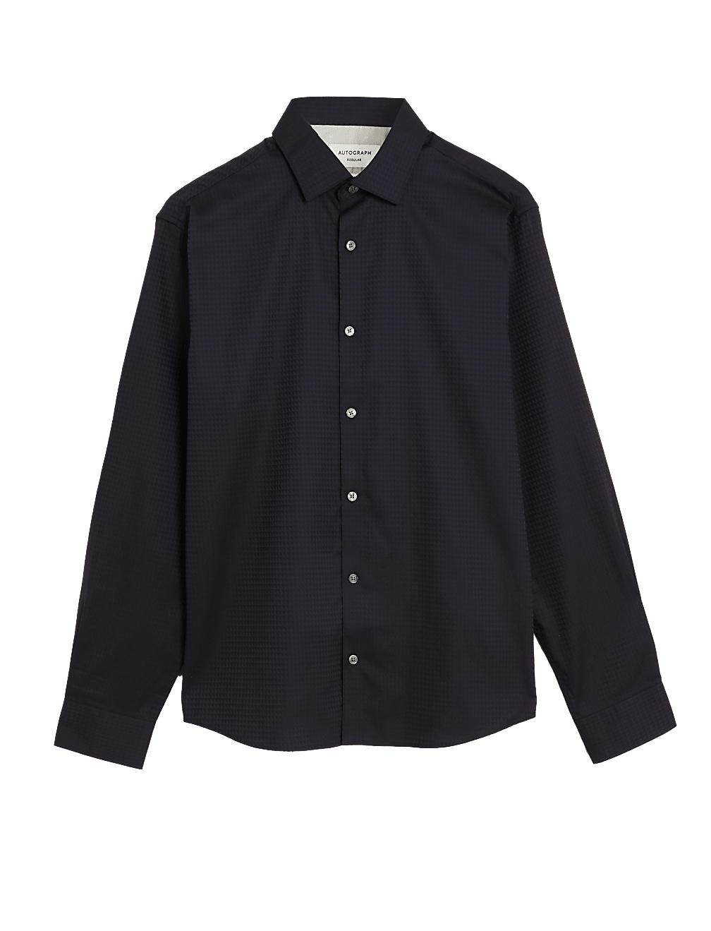 Regular Fit Easy Iron Textured Pure Cotton Shirt