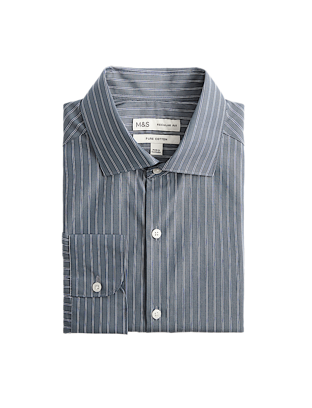 Regular Fit Pure Cotton Striped Shirt