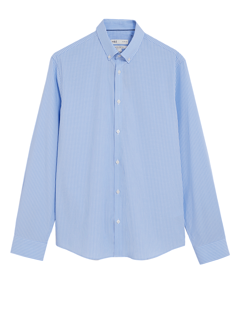 Slim Fit Cotton Rich Striped Shirt