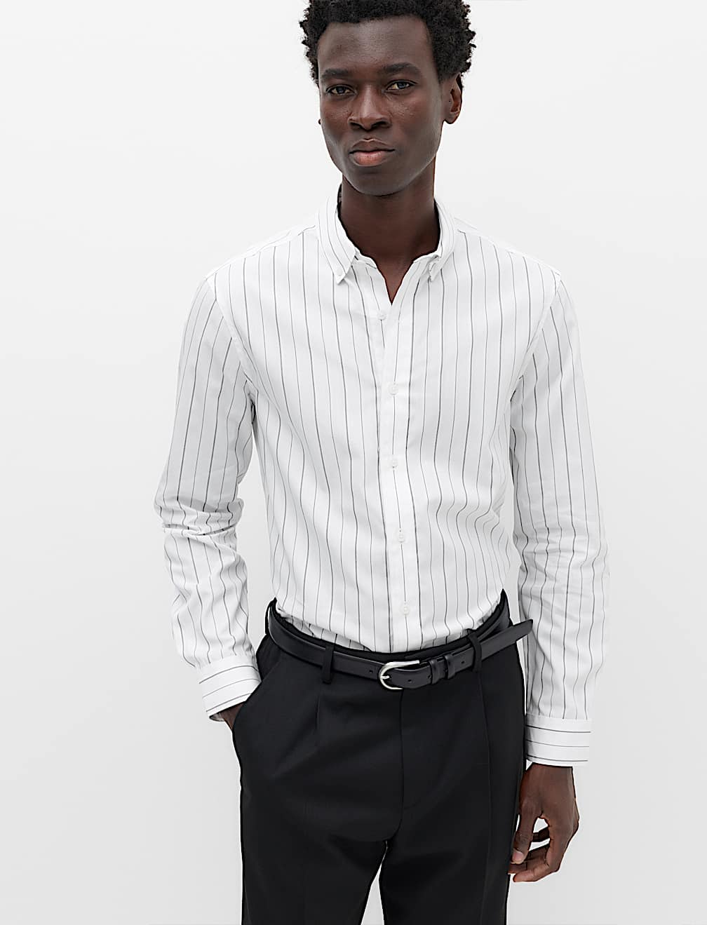 Regular Fit Pure Cotton Striped Shirt