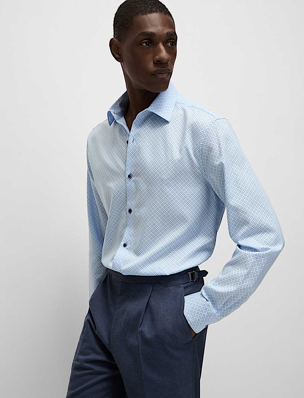 Regular Fit Easy Iron Pure Cotton Printed Shirt