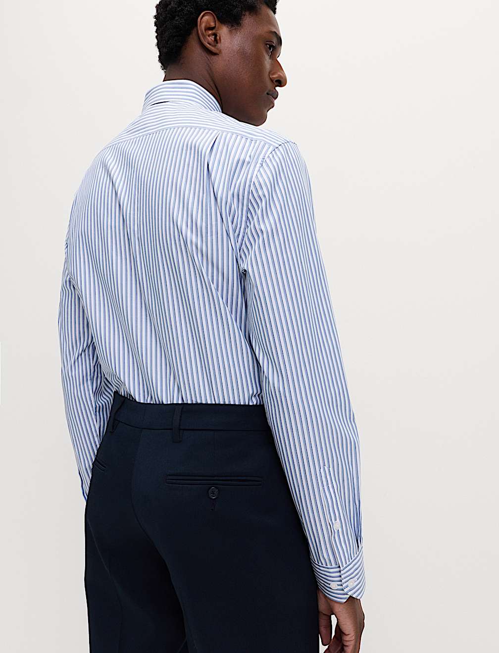 Regular Fit Easy Iron Pure Cotton Striped Shirt