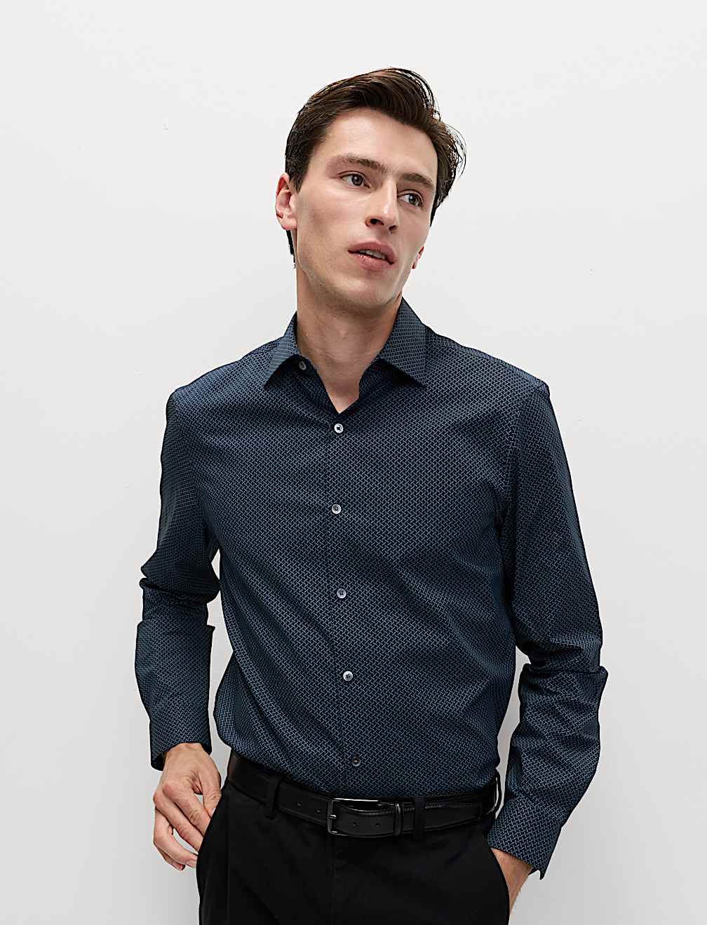 Regular Fit Pure Cotton Printed Shirt