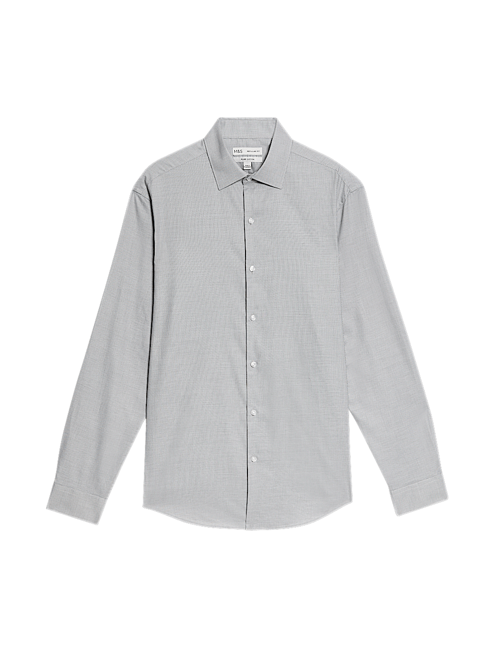 Regular Fit Easy Iron Pure Cotton Textured Shirt