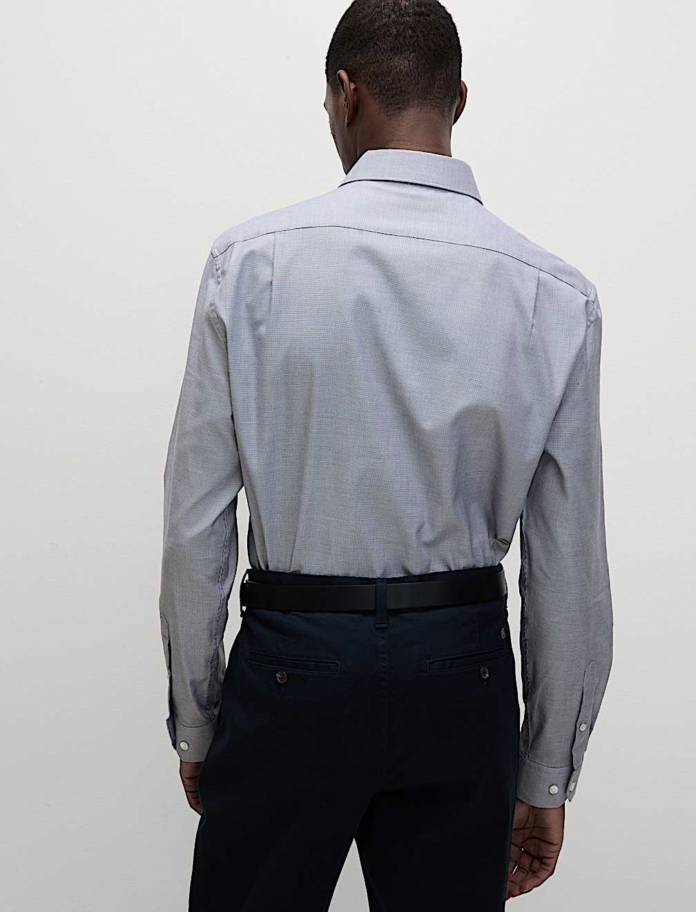 Regular Fit Easy Iron Pure Cotton Textured Shirt