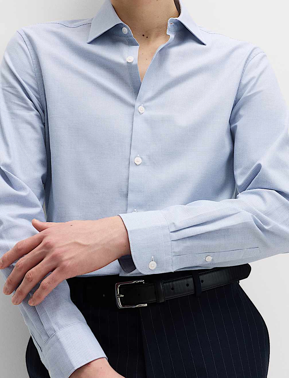 Regular Fit Pure Cotton Textured Shirt