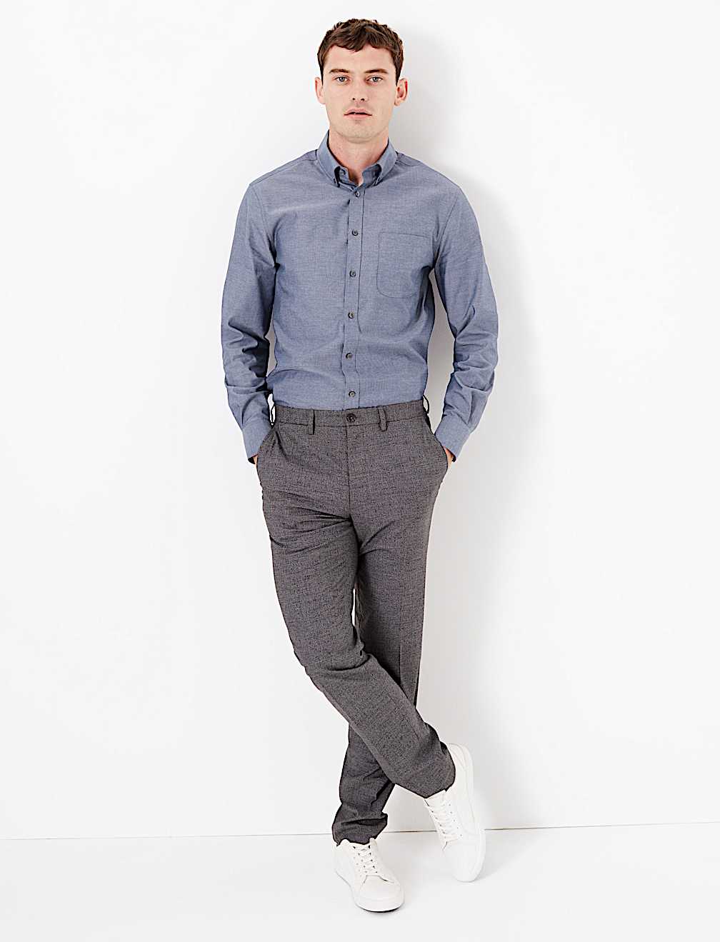 Tailored Fit Pure Cotton Oxford Shirt