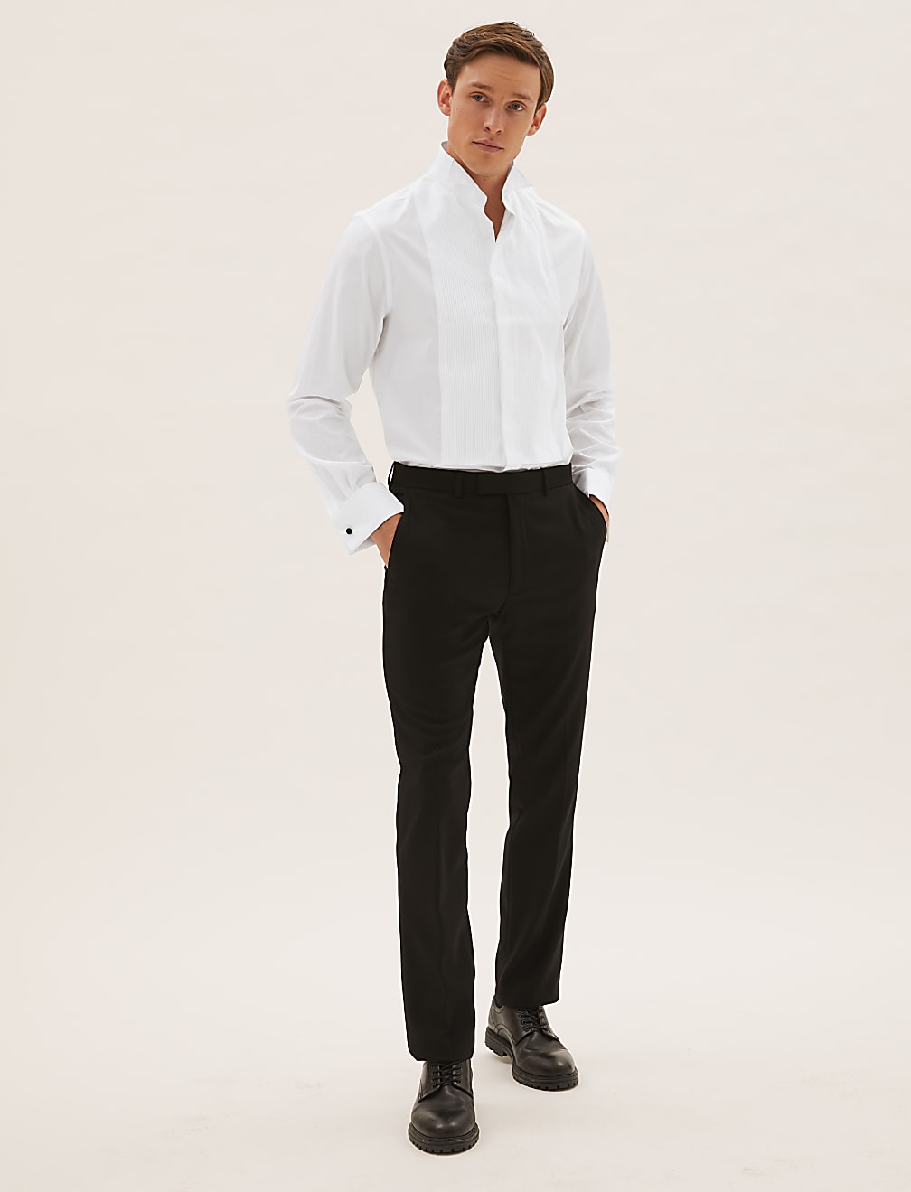 Slim Fit Pure Cotton Dinner Shirt