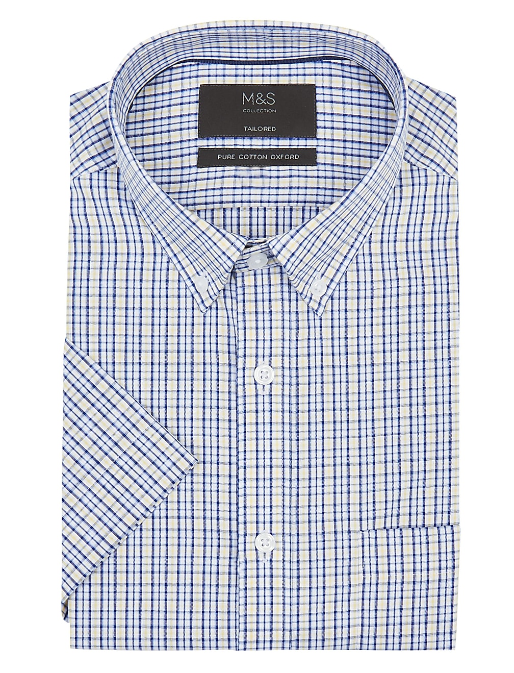 Tailored Fit Short Sleeve Oxford Shirt