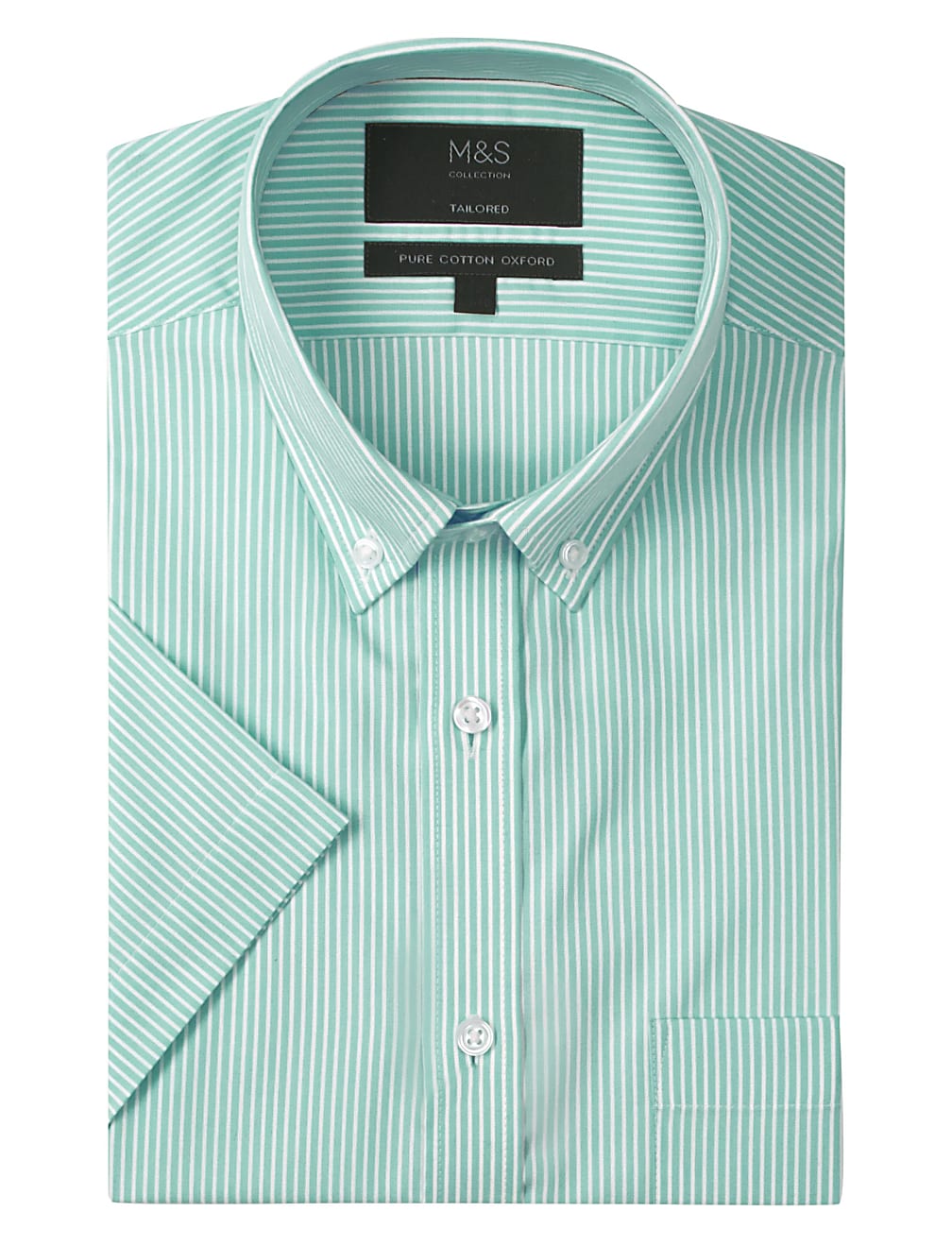 Tailored Fit Short Sleeve Oxford Shirt