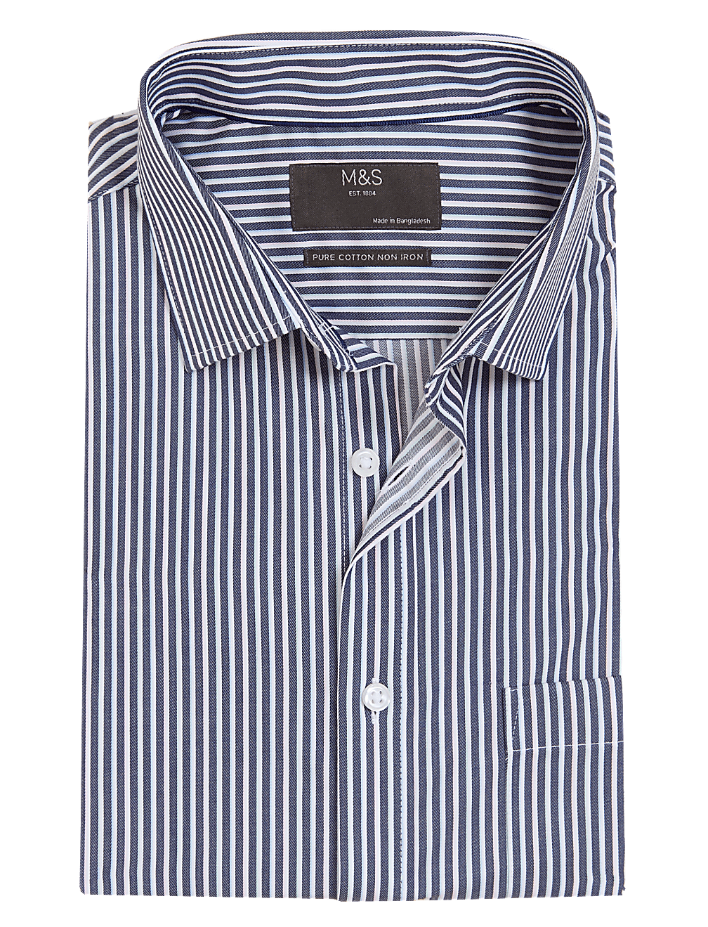 Regular Fit Pure Cotton Striped Short Sleeve Shirt