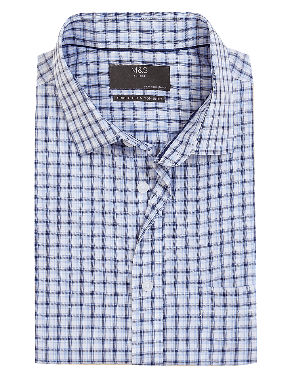 Regular Fit Pure Cotton Check Shirt