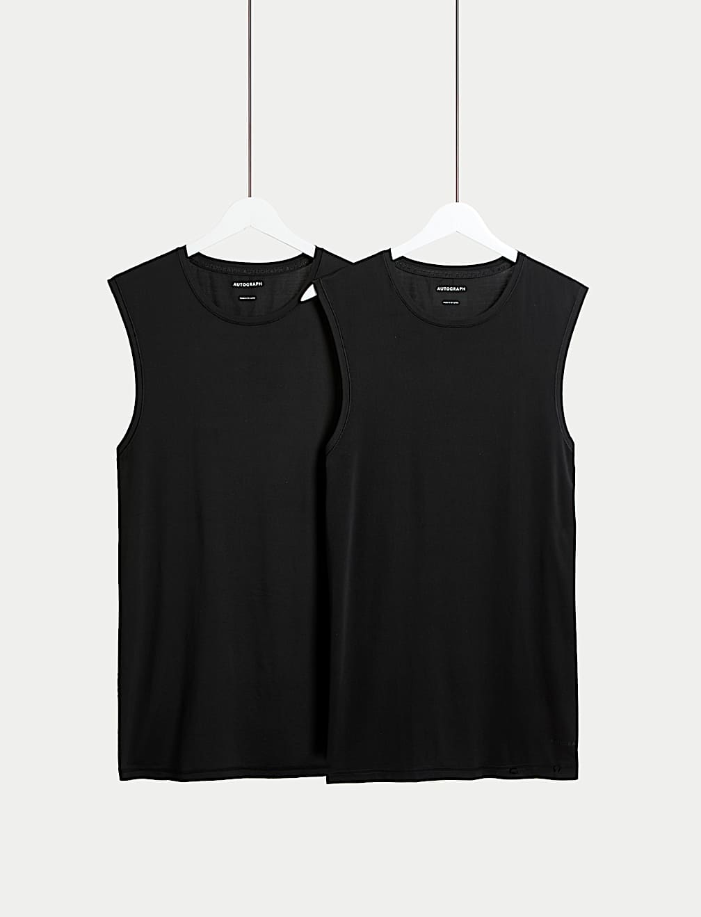 2pk Sport Sleeveless Vest with Stretch