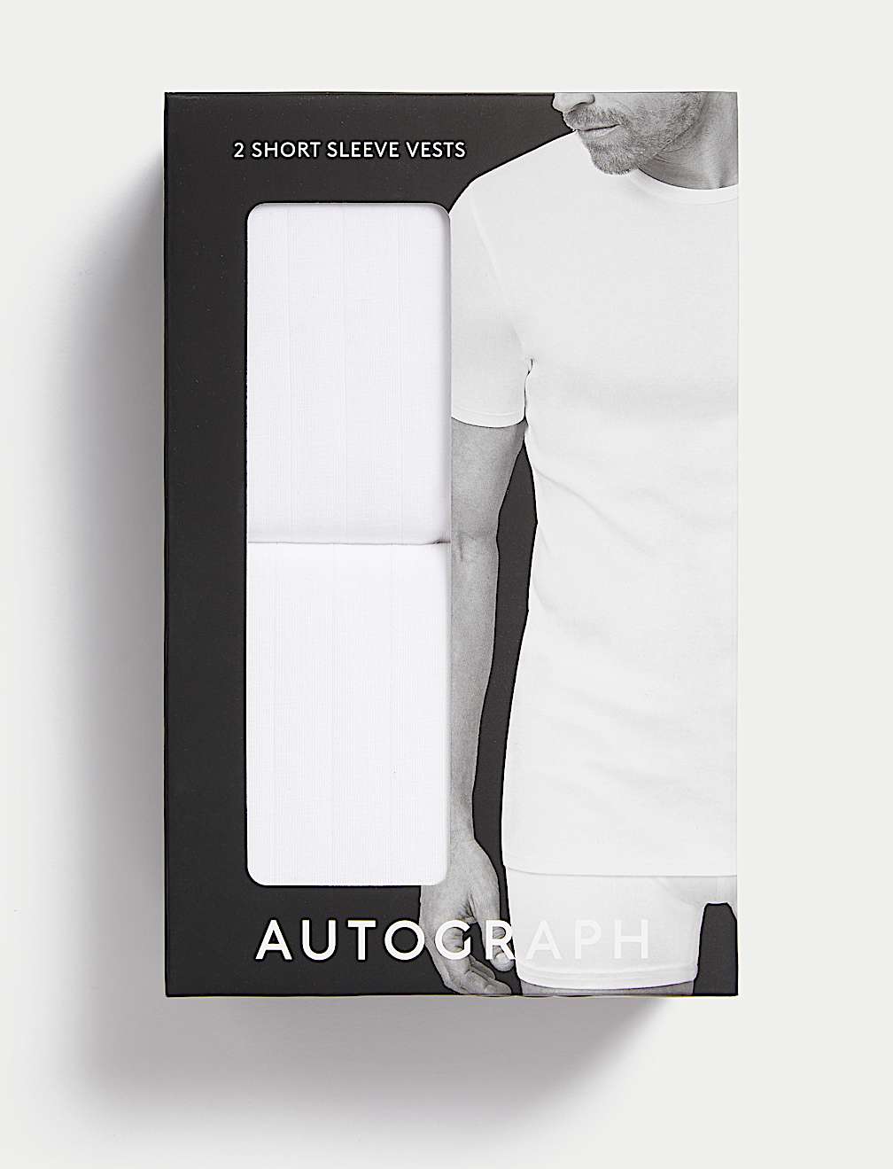 2pk Supima® Cotton Drop Needle Vest Box