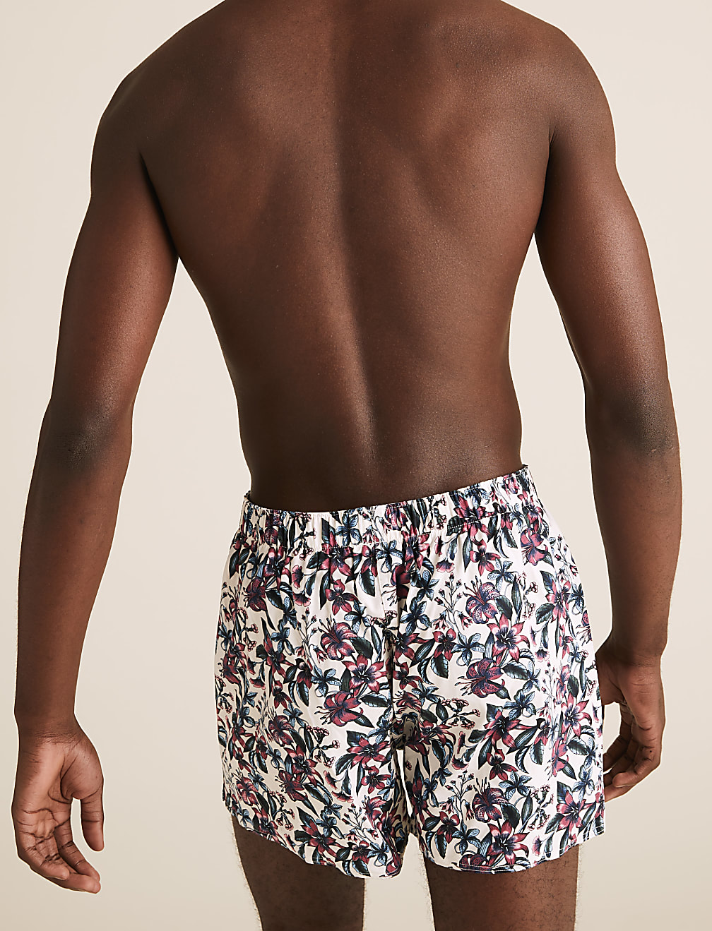 3pk Pure Cotton Floral Woven Boxers
