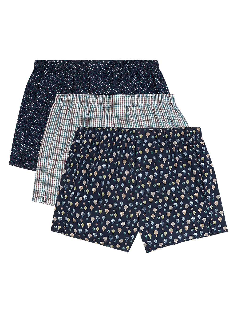3 Pack Pure Cotton StayNew™ Boxers