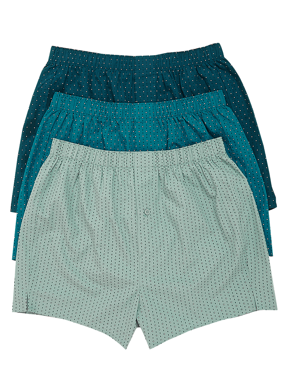 3pk Pure Cotton Diamond Woven Boxers