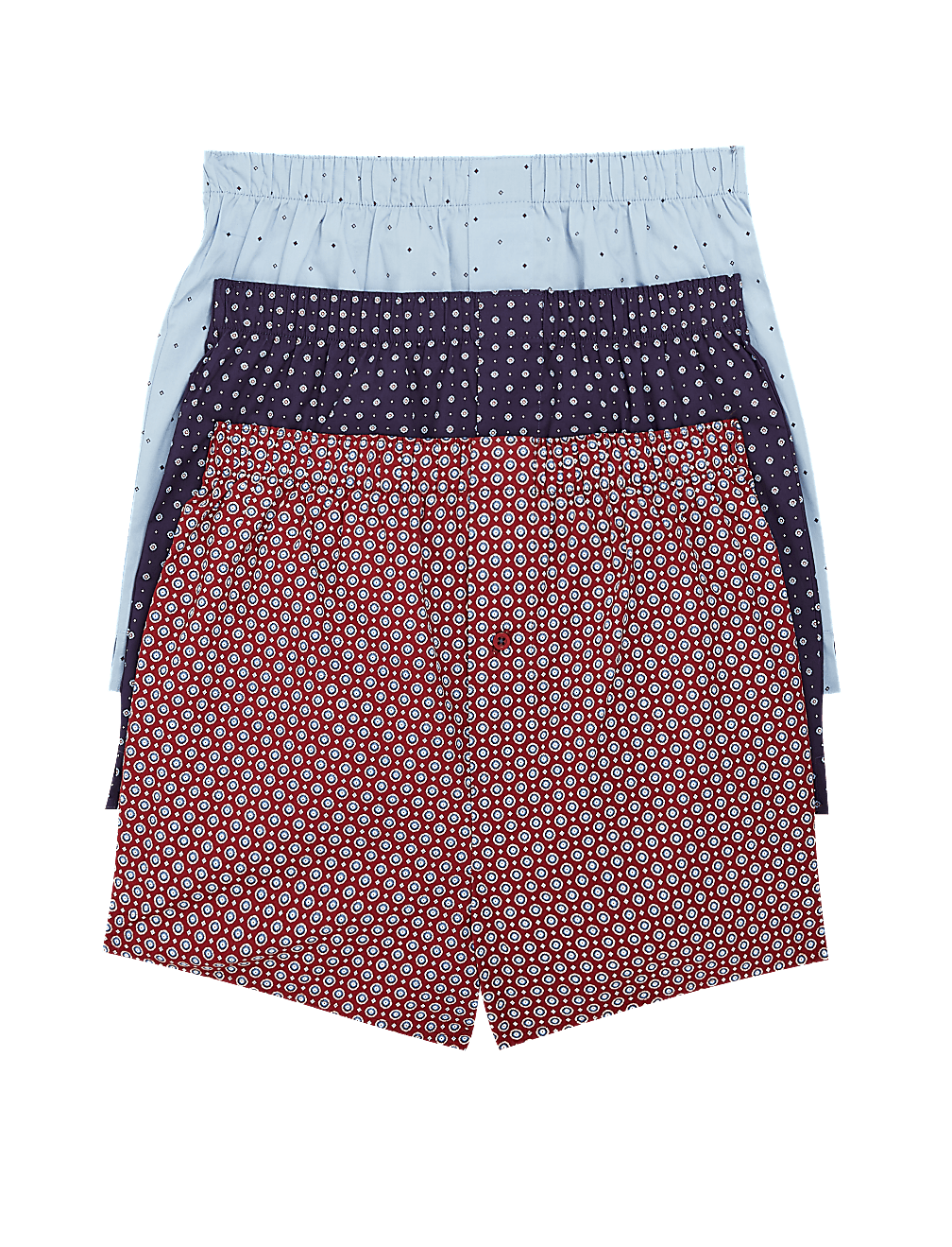 3pk Pure Cotton StayNew™ Woven Boxers