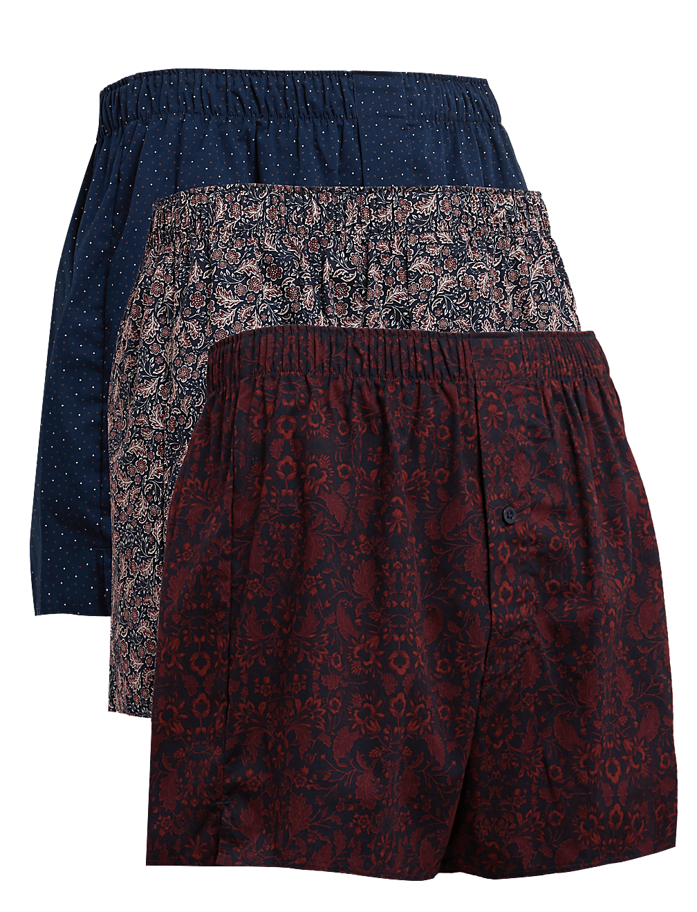 3 Pack Pure Cotton Woven Boxers