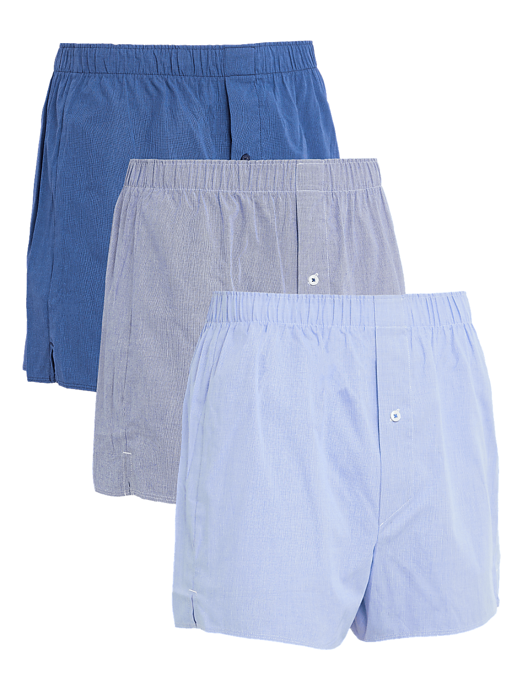 3pk Pure Cotton Woven Boxers