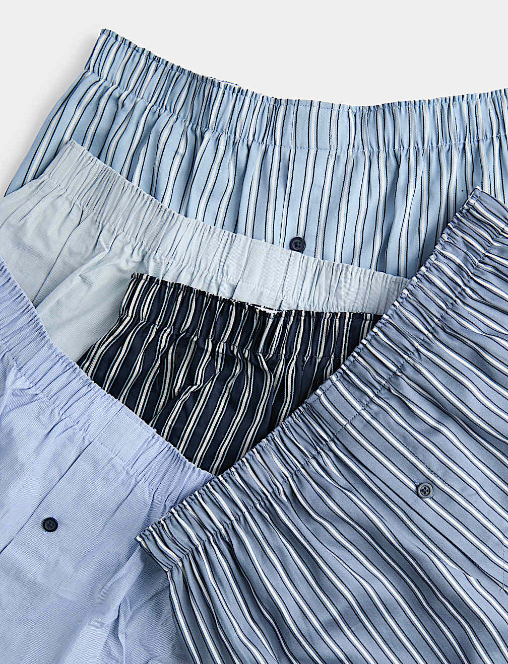 5pk Pure Cotton Sateen Striped Woven Boxers