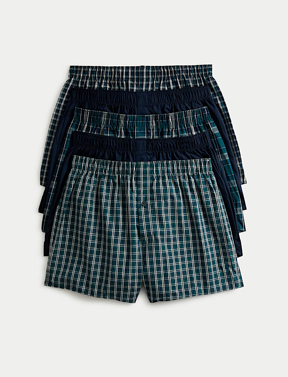 5pk Pure Cotton StayNew™ Woven Boxers