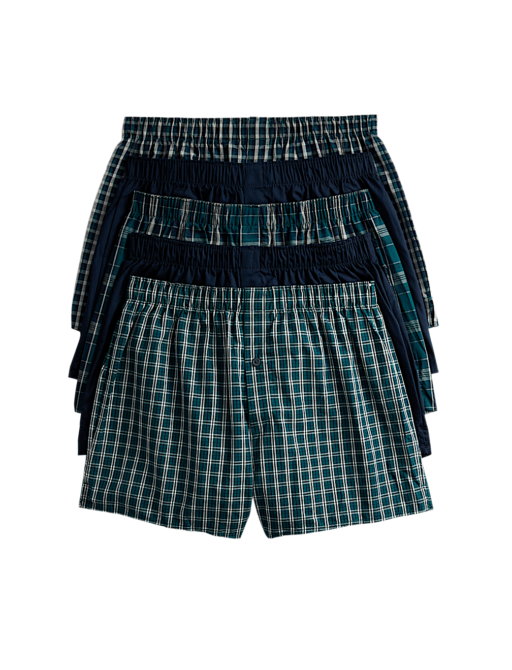 5pk Pure Cotton StayNew™ Woven Boxers