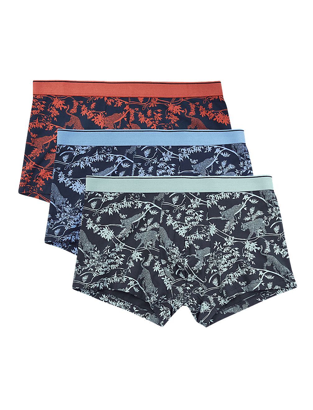 3 Pack Cotton Jungle Print Hipsters