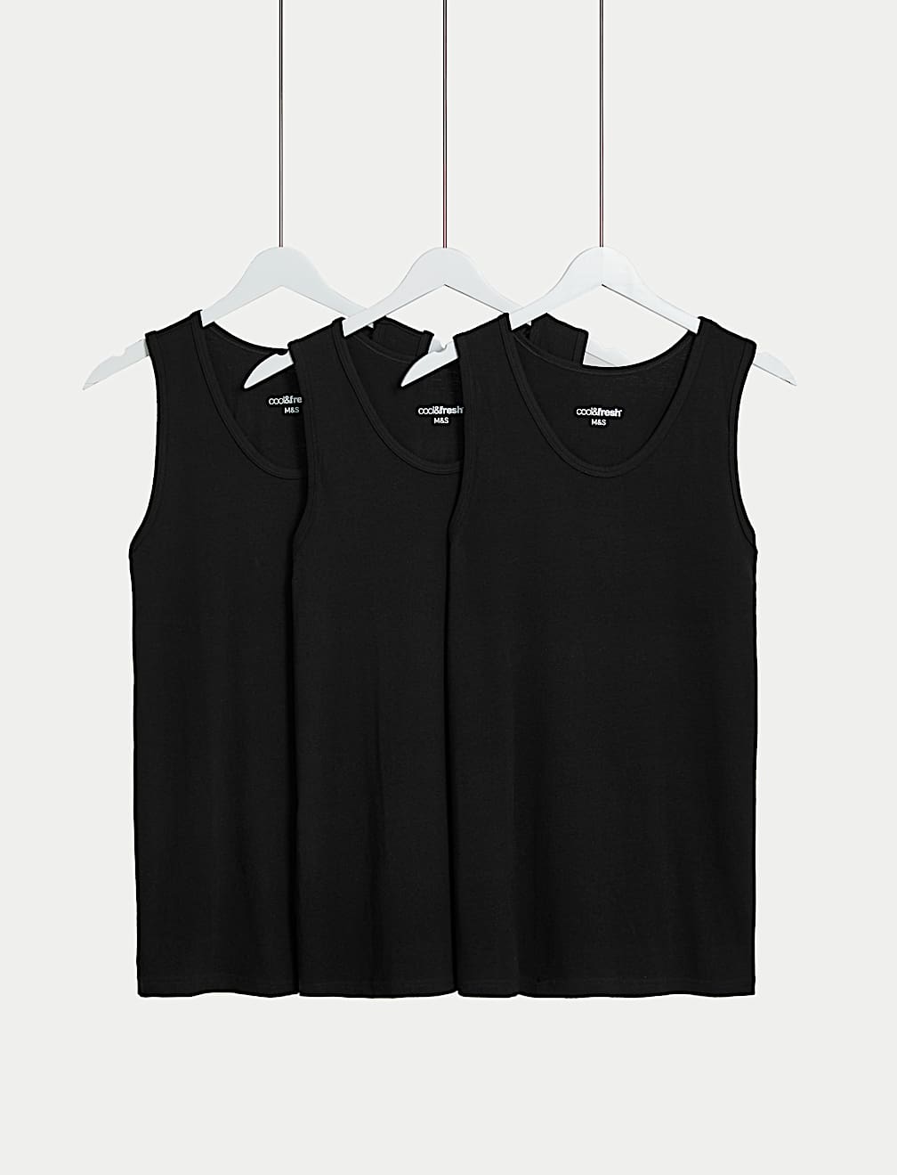 3pk Cotton Rich Cool & Fresh™ Vests
