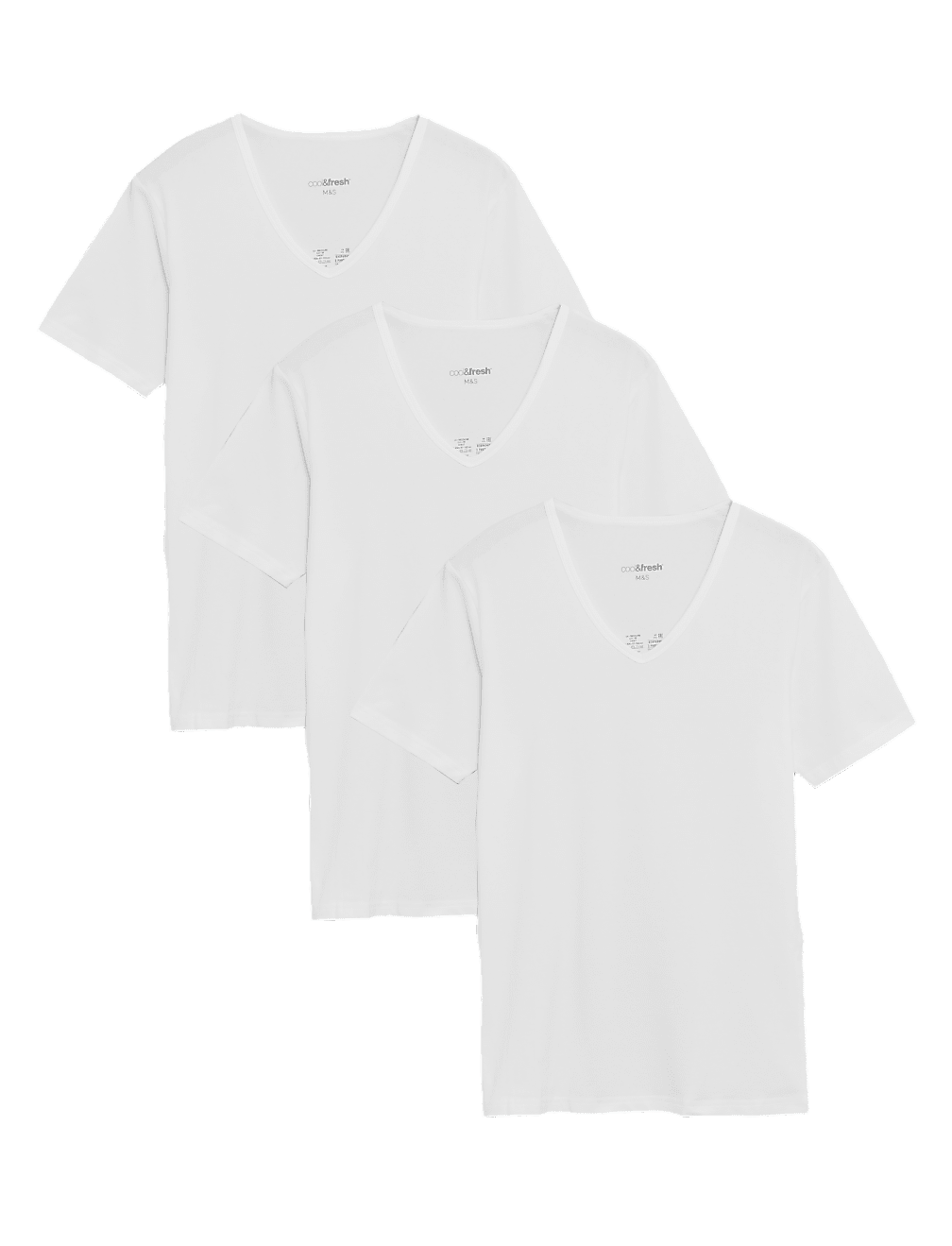 3pk Cool & Fresh™ V-Neck T-Shirt Vests