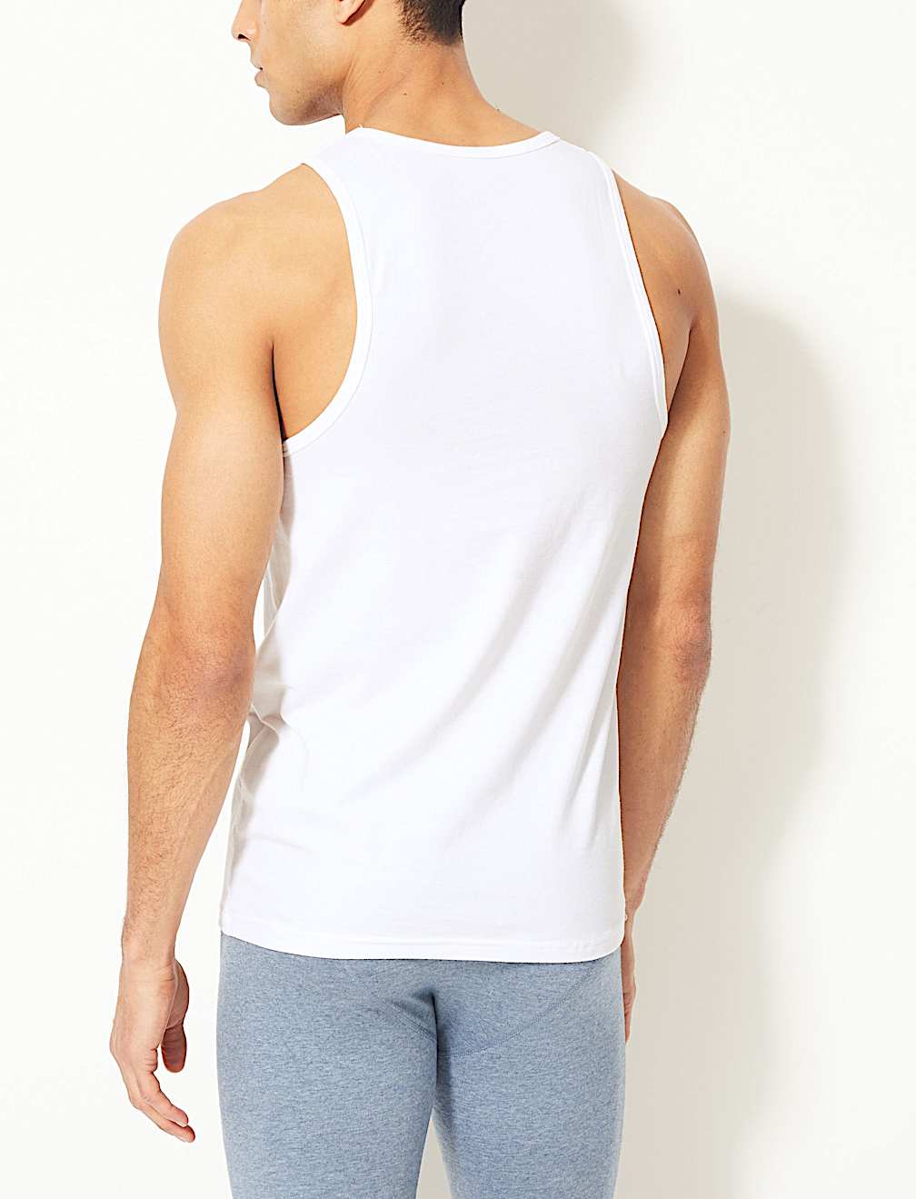 2 Pack Cotton Rich Stretch Vests