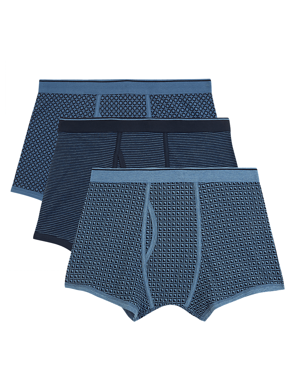 3pk Cotton Stretch Cool & Fresh™ Trunks